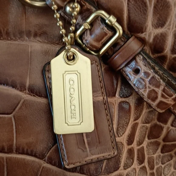 COACH Ashley Cognac Croc - Picture 2 of 9